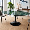 Ver imagem 3 de Oval Saarinen Preto - 160x90cm - Verde Guatemala