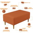 Ver imagem 4 de Kit 02 Puffs Decorativos Sala de Estar Cléo W01 Pés Palito 90cm Tecido Terracota - Lyam Decor