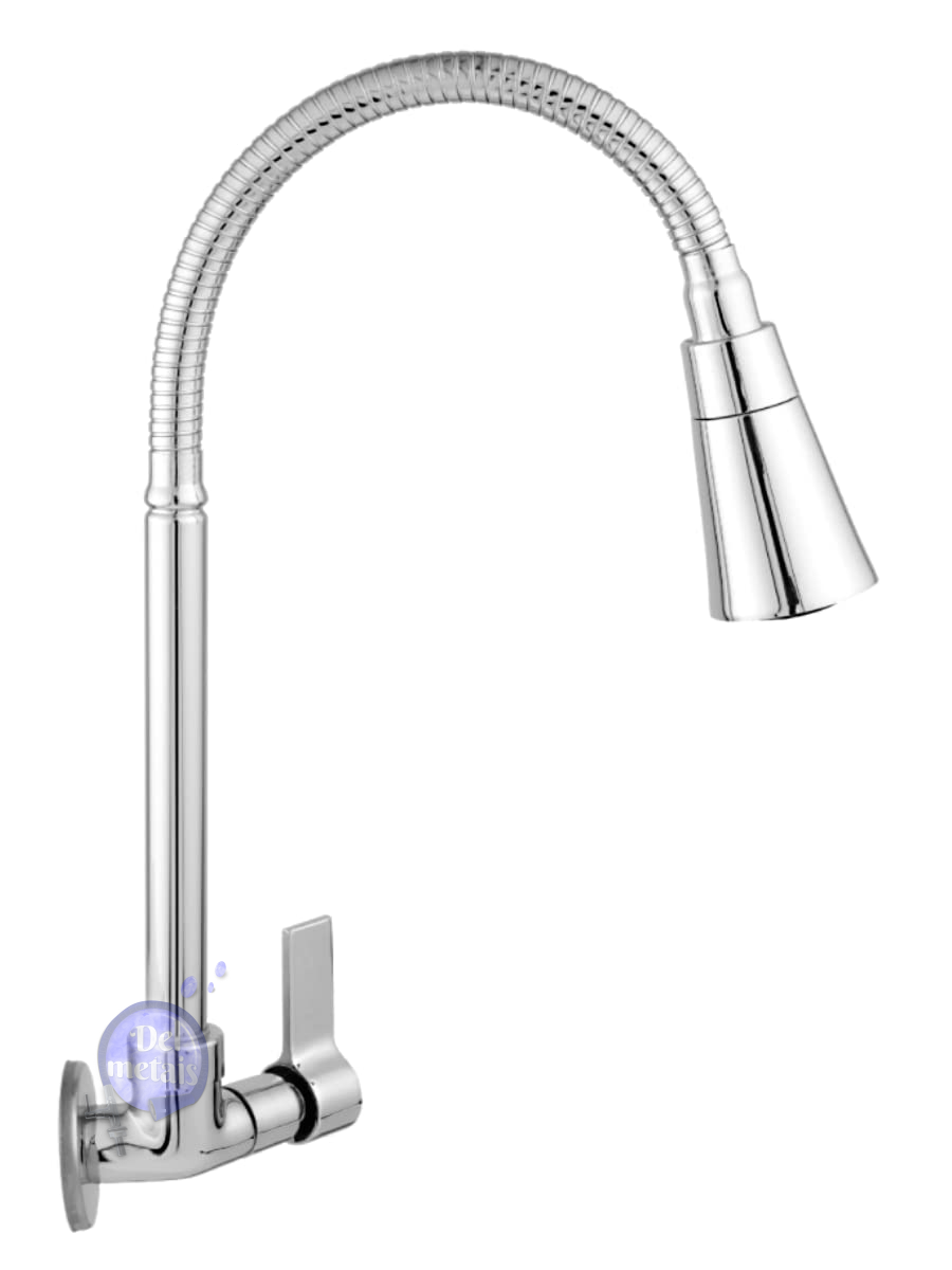 Torneira Gourmet Flexível Cozinha Parede Cone Cromada Del Metais - 6