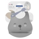 Ver imagem 3 de Kit Babador e Colher Infantil Le Petit Cinza 02 Peças Tramontina