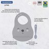 Kit Babador e Colher Infantil Le Petit Cinza 02 Peças Tramontina - 2