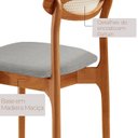 Ver imagem 5 de Mesa de Jantar com 6 Cadeiras em Madeira Maciça MDF Monaco Quartzo Imbuia Natural