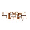 Ver imagem 2 de Conjunto de Mesa de Jantar Monaco Tampo Organico Laminado 180 cm 6 Cadeiras Monaco Premium