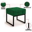 Ver imagem 3 de Poltrona Sala e Puff Decorativo Industrial Elisa Veludo Verde D03 - D’Rossi