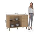 Ver imagem 2 de Balcão Modulado 120cm (sem Tampo) de Pia 2 Portas 3 Gavetas Slim Luciane