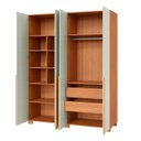 Ver imagem 3 de Guarda Roupa com 4 Portas 2 Gavetas 180cm Marrom/Freijó Madeirado