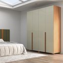 Ver imagem 1 de Guarda Roupa com 4 Portas 2 Gavetas 180cm Marrom/Freijó Madeirado