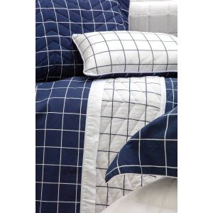 Fronha Avulsa Vida Bela Vintage 200 fios Quadros Blue Kacyumara