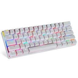 Teclado Mecânico Gamer Motospeed CK62 Branco - Switch Blue - 2