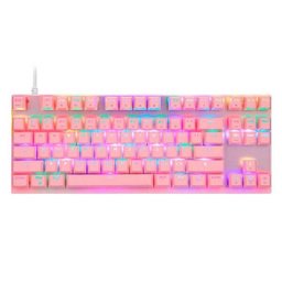 Teclado Mecânico Gamer Motospeed CK82 Rosa - Switch Red - 1