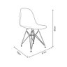 Kit 4 Cadeiras Jantar Assento Preto Eiffel Eames Base Ferro Preto - 4