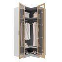 Ver mais imagens de Guarda Roupa de Canto Reto Planejado 95cm Porta Reflecta e Cabideiros Jade CabeCasa MadeiraOriginals Branco/Fosco