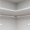 Ver imagem 6 de Guarda Roupa de Canto Reto Planejado 95cm Porta Reflecta e Cabideiros Jade CabeCasa MadeiraOriginals Branco/Fosco