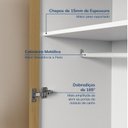 Ver imagem 5 de Guarda Roupa de Canto Reto Planejado 95cm Porta Reflecta e Cabideiros Jade CabeCasa MadeiraOriginals Branco/Fosco