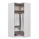 Ver imagem 7 de Guarda Roupa de Canto Reto Planejado 95cm Porta Reflecta e Cabideiros Jade CabeCasa MadeiraOriginals Branco/Fosco