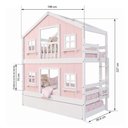 Ver imagem 6 de Treliche Infantil Casinha Dos Sonhos Madeira Maciça Rosa e Branco Megamobília 199cm