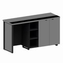 Ver imagem 2 de Aparador Frigobar Embutir Esquerdo Armário 2 Portas com Pés em Metal Corporate