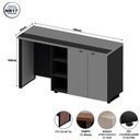 Ver imagem 3 de Armário Embutir Esquerdo 2 Portas Estilo Industrial 180cm Corporate Cinza Sagrado / Preto