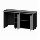 Ver imagem 7 de Armário Embutir Esquerdo 2 Portas Estilo Industrial 180cm Corporate Cinza Sagrado / Preto