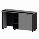 Ver imagem 4 de Armário Embutir Esquerdo 2 Portas Estilo Industrial 180cm Corporate Cinza Sagrado / Preto