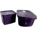 Ver imagem 1 de Tupperware Kit 2 Peças Tigela Cristalwave 1,7l e Aqui Tem Feijoada 800ml Roxo