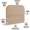 Ver imagem 4 de Cabeceira Cama Box Casal 140cm Orgânica Lanna W01 Linho Bege Escuro - Lyam Decor
