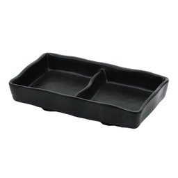 Porta Molho Duplo Retangular Melamina Preto Profissional - 1