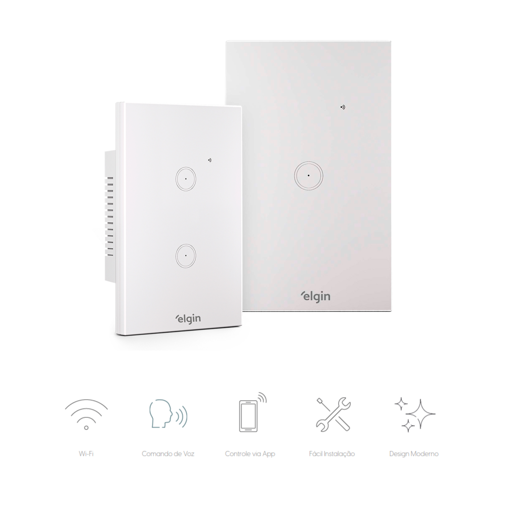 Interruptor Smart Wi-Fi Touch Elgin:1 - 3