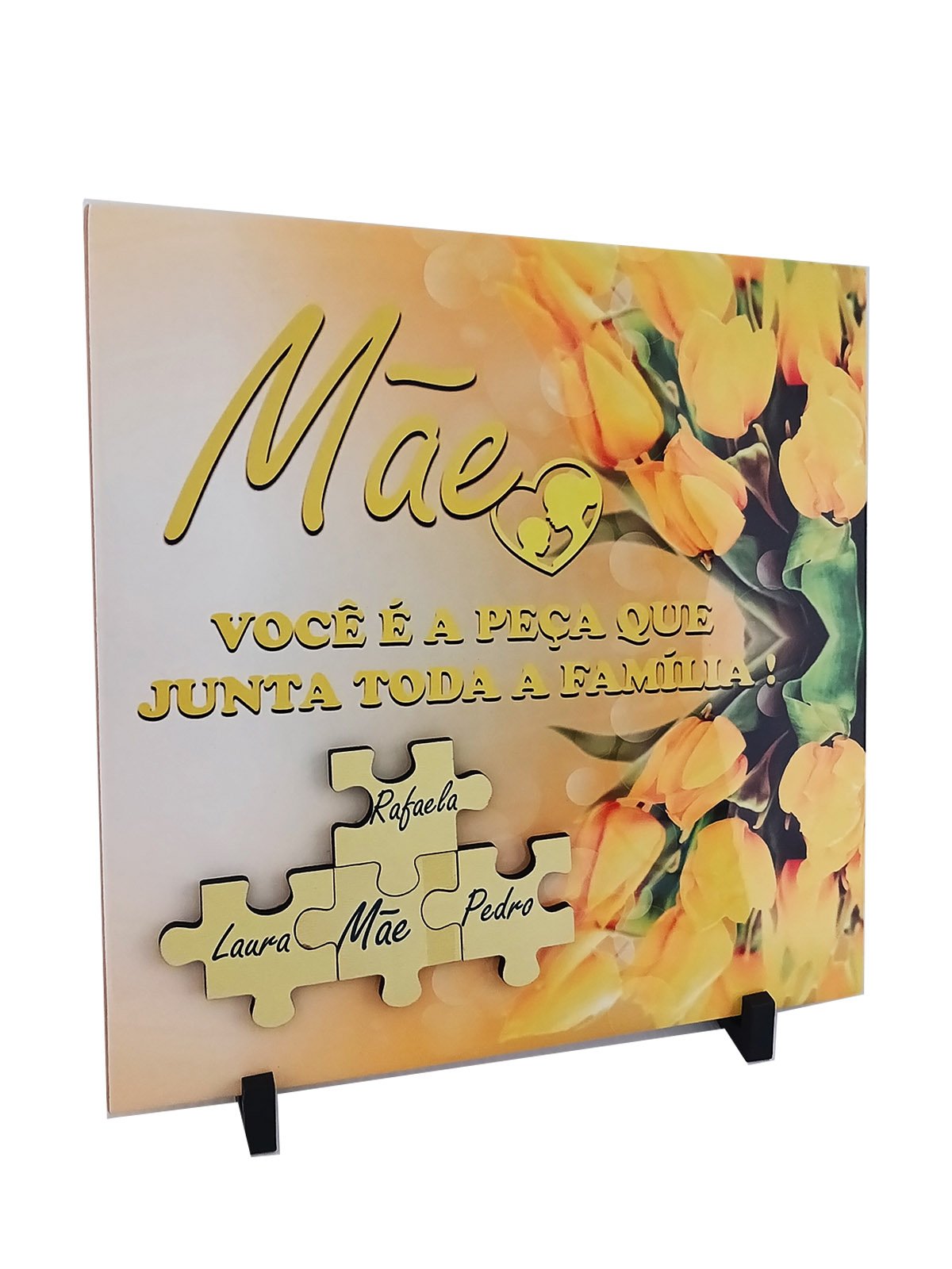 Porta Retrato Azulejo Presente Flores Dias Das Mães Exclusivo 20 X 20 Cm Coleção Tea & Amor Azumae01 - 4