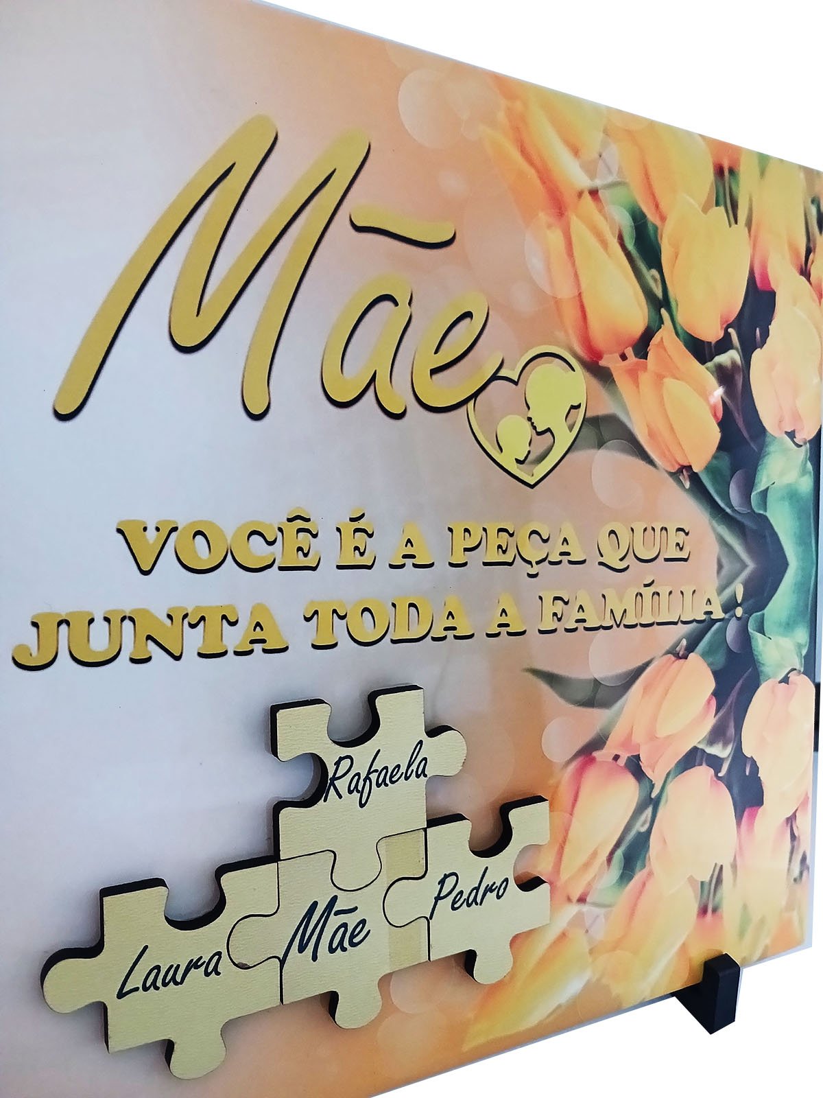 Porta Retrato Azulejo Presente Flores Dias Das Mães Exclusivo 20 X 20 Cm Coleção Tea & Amor Azumae01 - 2