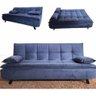 Sofá Cama 3 Lugares 509 Veludo Azul Triunfo Rondomóveis - 4