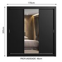 Ver imagem 4 de Guarda Roupa Casal Madesa Lyon 3 Portas de Correr com Espelho 2 Gavetas
