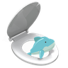 Assento Tampa para Vaso Sanitário Oval Infantil Especial Dudubaby Perfumado Talco Branco Durín - 2
