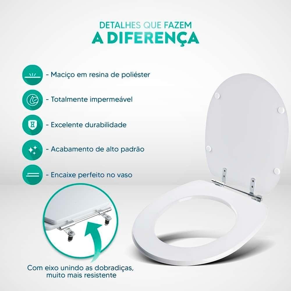 Assento Sanitário Loren One Preto P/vaso Lorenzetti 6lpf - 6