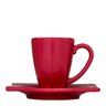 Xícara Elegance para Café com Pires 80ml Vermelha em Policarbonato Linha Profissional Cook Vem - 4