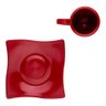 Xícara Elegance para Café com Pires 80ml Vermelha em Policarbonato Linha Profissional Cook Vem - 2
