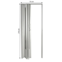 Ver imagem 4 de Porta Sanfonada de PVC 210cm x 72cm Plastporta Bcf Translucida Branco