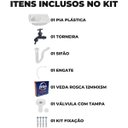 Ver imagem 3 de Pia Lavatório Banheiro 4,8L + Torneira Reforçada + Sifão Universal + Engate Flexível + Veda Rosca