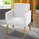 Ver imagem 3 de Kit 2 Poltronas Decorativa Nina Cr Suede Branco Penteadeira