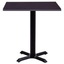 Ver imagem 1 de Mesa Ômega Ferro Preto 74 Cm (alt) Base em X Tampo Mdp Quadrado 60 Cm (larg) X 2,50 Cm (alt) Preto