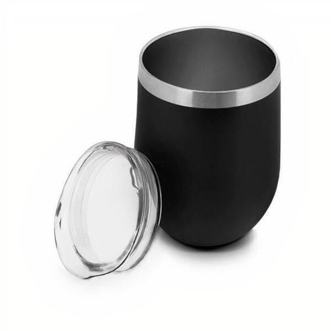 Copo Térmico Parede Dupla Preto Anti Vazamento Mimo Style