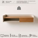 Ver imagem 3 de Escrivaninha Home Office Notebook Mesa Apoio Moderna Gaveta Byhouse