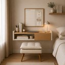 Ver imagem 1 de Escrivaninha Home Office Notebook Mesa Apoio Moderna Gaveta Byhouse