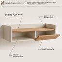 Ver imagem 2 de Escrivaninha Home Office Notebook Mesa Apoio Moderna Gaveta Byhouse