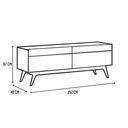 Ver imagem 2 de Rack Classic 1.4 para TV até 49 Polegadas 2 Gavetas - Off White/Freijó Imcal