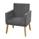 Ver imagem 2 de Kit 2 Poltronas Decorativa Nina Cr Suede Grafite para Penteadeira