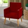 Kit 2 Poltronas Decorativa Nina CR suede bordo para leitura - 3