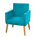 Ver imagem 2 de Kit 2 Poltrona Decorativa Ninacr Azul Turquesa P Penteadeira
