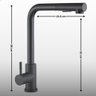 Torneira Cozinha Gourmet Monocomando Extensível Preto Fosco - 7
