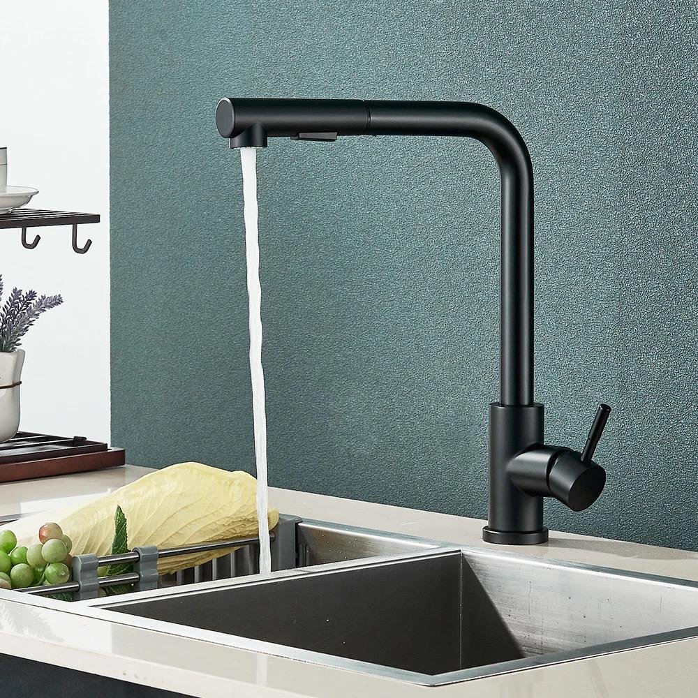 Torneira Cozinha Gourmet Monocomando Extensível Preto Fosco - 2